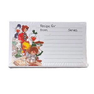 Suzy Zoo 15 Folded Recipe Cards 5"x6" Vintage Cooking Kitchen New Sealed